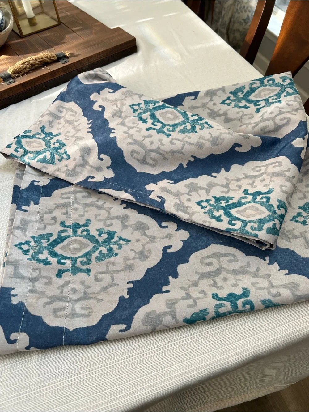 Blue and Teal Decorative curtains- Home Accents